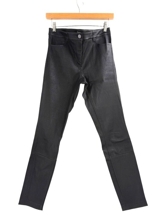 Theory Pants - Theory Womens Size 6 Urban 5 Pocket Lamb Leather Pants Black Biker Baddie Glam